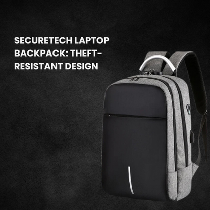 SecureTech Laptop Backpack: Theft-Resistant Design with USB Charging Port